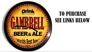 GAMBRELL BEER ALE WALL CLOCK