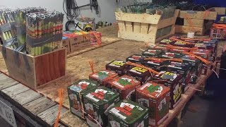 Jordan’s  July 1st Backyard Firework Setup/show 2016