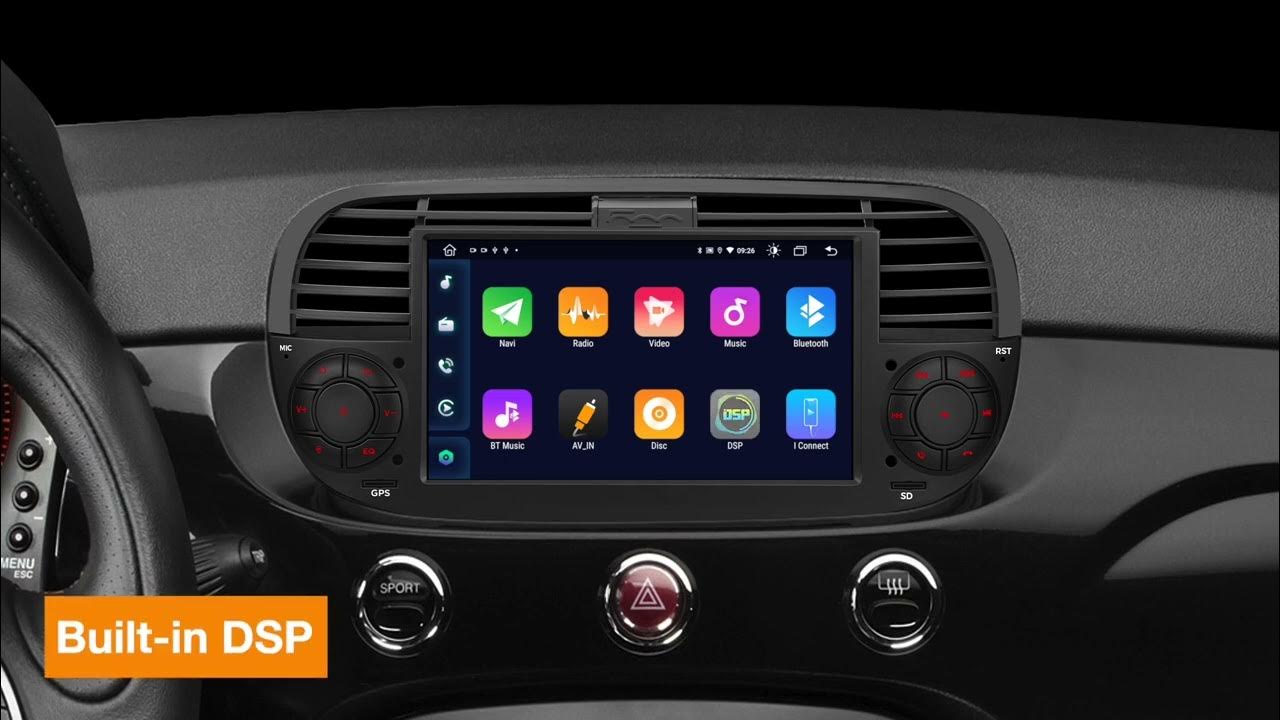 Navigation für Fiat 500, Carplay, Android, DAB, Bluetooth