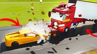 ACCIDENTES FRONTALES DE SUPER COCHES  | Brick Rigs LEGO