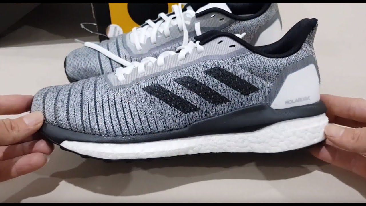 Unboxing ADIDAS SOLAR DRIVE BOOST D97441 WORLD BEST RUNNING SHOES 2019  (100% ASLI \u0026 RESMI) NO FAKE ! - YouTube