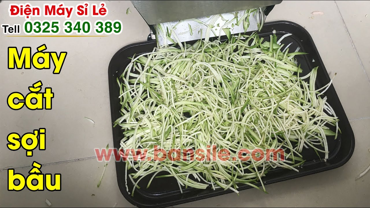 Máy thái sợi, cắt sợi, bào sợi, xắt sợi quả bầu, bí, rau củ quả. Sợi ...