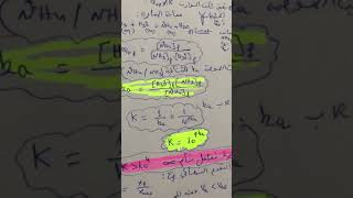 الوحدة4:المعايرة(تكملة لمعايرة اساس ضعيف بحمض قوي تعيين الثوابت K ،Ka ونسبة التقدم النهائي 📚😊