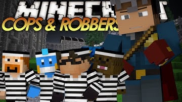 Minecraft Mini Game: Cops & Robbers! w/ SkyDoesMinecraft, JeromeASF, & Co. (2)
