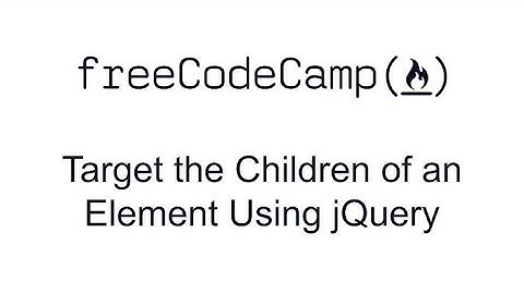 Target the Children of an Element Using jQuery