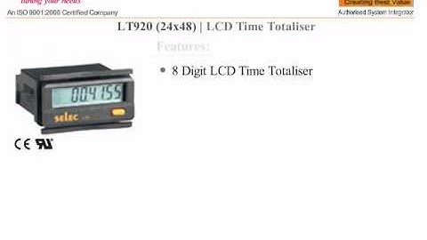 SELEC LT920 TIME TOTALISER