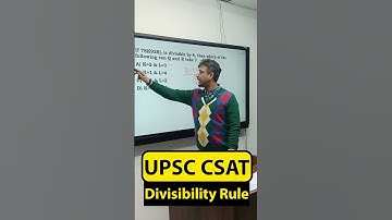 UPSC CSAT Divisibility Rule | Abhimnau IAS #upsc #csatclass