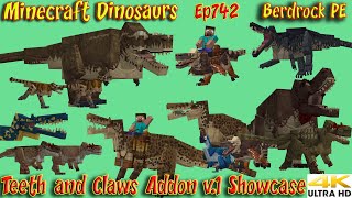 Teeth and Claws Addon v1 Showcase Minecraft Bedrock PE Minecraft Dinosaurs Ep742 screenshot 5