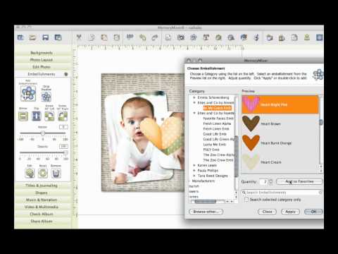 MemoryMixer Adding Multiple Embellishments