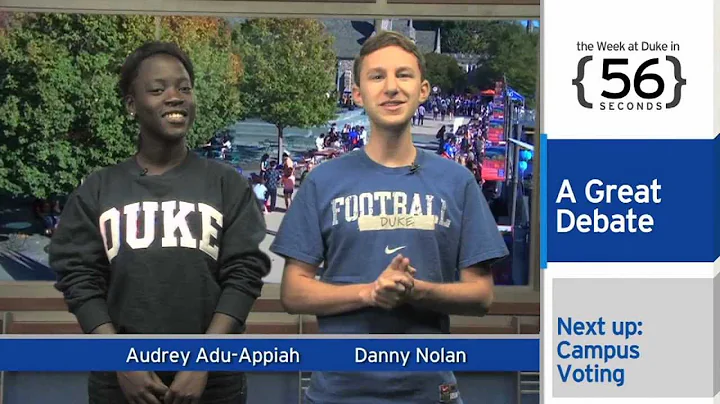 The Week at Duke {in 60 Seconds}: A Great Debate; ...