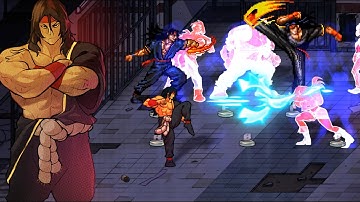 Streets of Rage 4 DLC Boss Shiva Team (SoR2, SoR3 & SoR4) VS Axel, Blaze, Floyd & Cherry