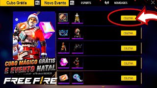 DATA CUBO MÁGICO GRÁTIS, DESCONTO NA CALÇA BRILHANTE, EVENTO DE NATAL E LOJA MISTERIOSA - FREE FIRE