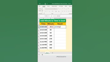 How to Add Minute to Time in Excel #excel #shortvideo #shorts