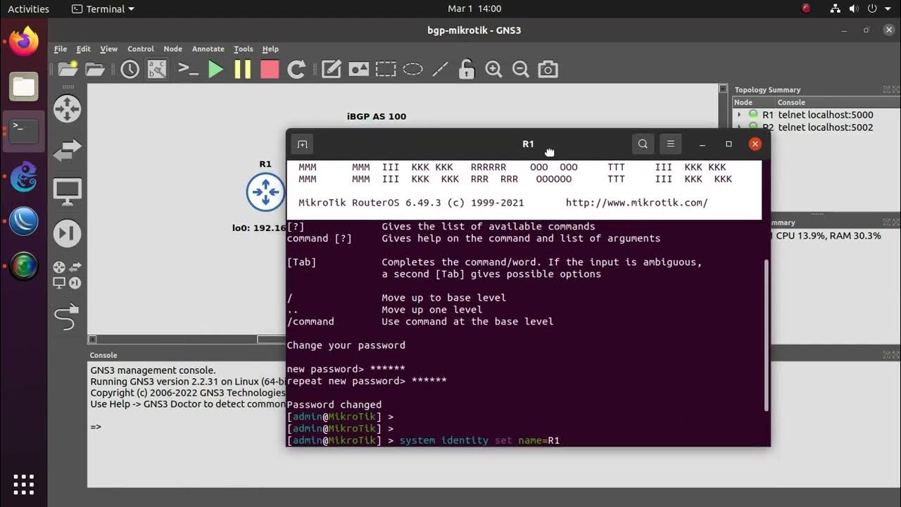 Mikrotik Internal BGP Routing (Same AS Number) with Physical