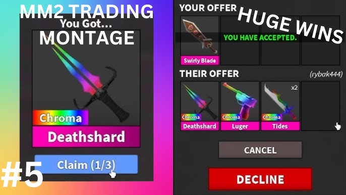 MM2 TRADING MONTAGE #4 (HUGE FLIPS & VALUE GAINED) 