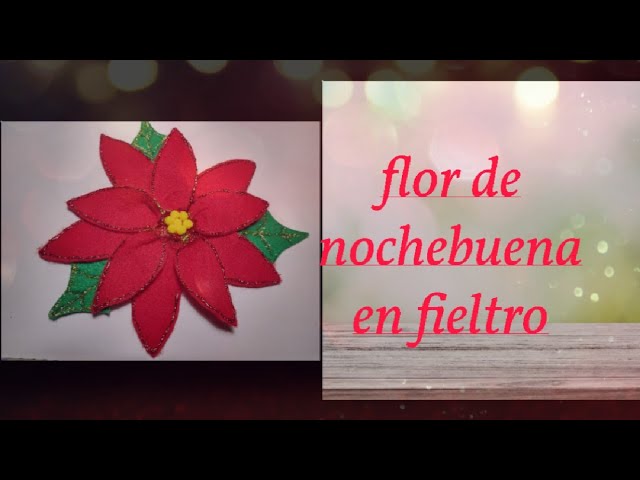Flor de Noche Buena en Fieltro - YouTube