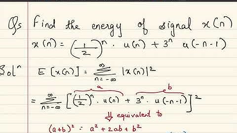 DSP- Discrete Time Signals- Energy and Power Signals- Numerical 4