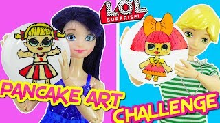 Pancake Art Challenge | Dibujando muñeca LOL con comida | Marinette vs Adrien