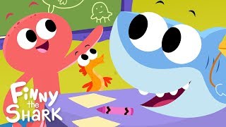 Video thumbnail of "First Day Of School | Finny The Shark | Cartoon For Kids"