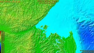 Bolshoy Shantar, Russia, sea level rise -135 - 65 m