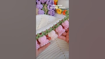 How to crochet for beginners || Crochet lily of the valley bouquet blanket tutorial