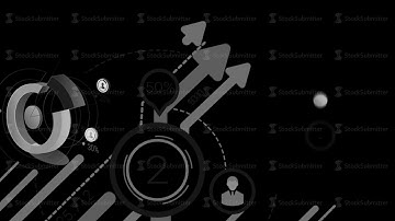 Animation of development with infographics elements. Alpha Channel