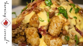 I know, we had you at bacon, but don't forget the rest of it, chili,
cheese, tater tots, seriously what more is there? visit us on
facebook: burningcereal e-...