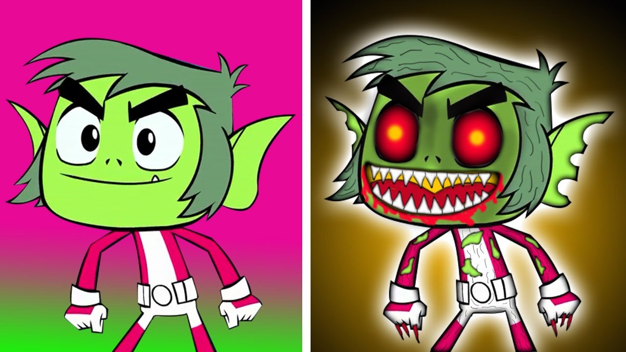 Teen Titans Go! BEAST BOB As Horror Version || SpeedEdit Art - YouTube