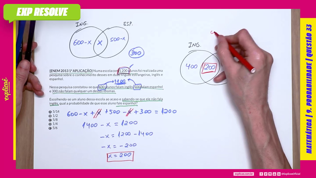 PROBABILIDADE no ENEM #aprendanotiktok #matemática #tokdoenem #enem #e