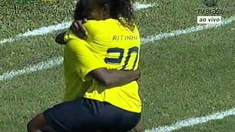 Gol de Kátia Cilene - Brasil 4 x 0 França - futebol feminino - Rio 2011 - 16/07/2011