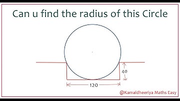 Can You Find The Radius Of This Circle? @kamaldheeriya
