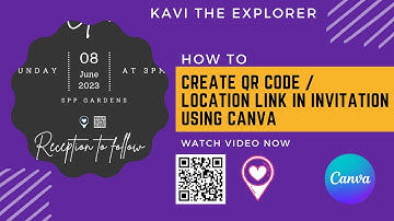 Create QR Code for location in invitation using canva | Digital Invitation with location link