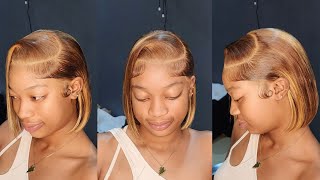 Best Way To Install A Bob Frontal Wig || How To Install Bob Wigs || Frontal Wig Install