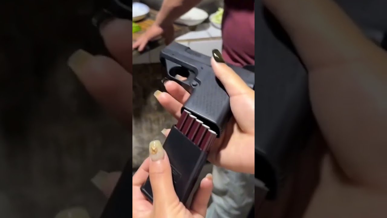 Product Link In Bio 2456 Gun Shape Secret Storage Jet Flame Lighter