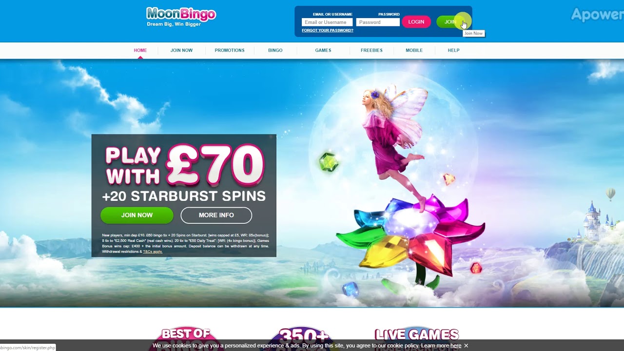 BingoSites.bet Moon Bingo - Welcome Bonus Walk-through