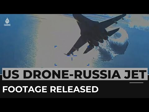 Pentagon releases video of US drone incident with Russian jet