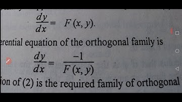 Ex 9.7 Orthogonality Tragectory/orthogonal family of curves Qu 1 to 10(hints)