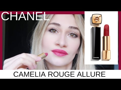 NEW CHANEL Camelia Rouge Allure Lipsticks & liner, spring 2020, makeup  look