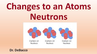 Changes to an Atoms Neutrons