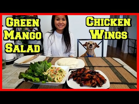 Come fare cambogiano Green Mango Insalata E Chicken Wings