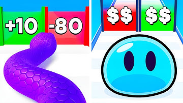 Snake Run Race VS Slime Run Race - SpeedRun Gameplay Walkthrough (Android,iOS) NEW UPDATE Ep 1