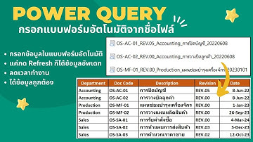 Power Query | List of File Name 🌟 กรอกแบบฟอร์มจากชื่อไฟล์ 🌟