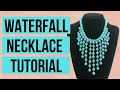 Waterfall necklace with turquoise beads