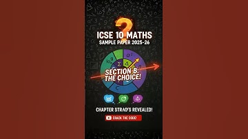 ICSE 10 Maths Section B Analysis 🤯 Sample Paper 2026 Chapter CHOICES Exposed!