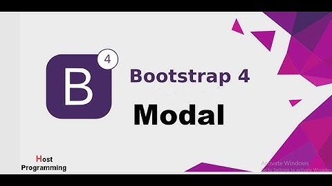 Bootstrap 4 - Using The Bootstrap Modal Dialog
