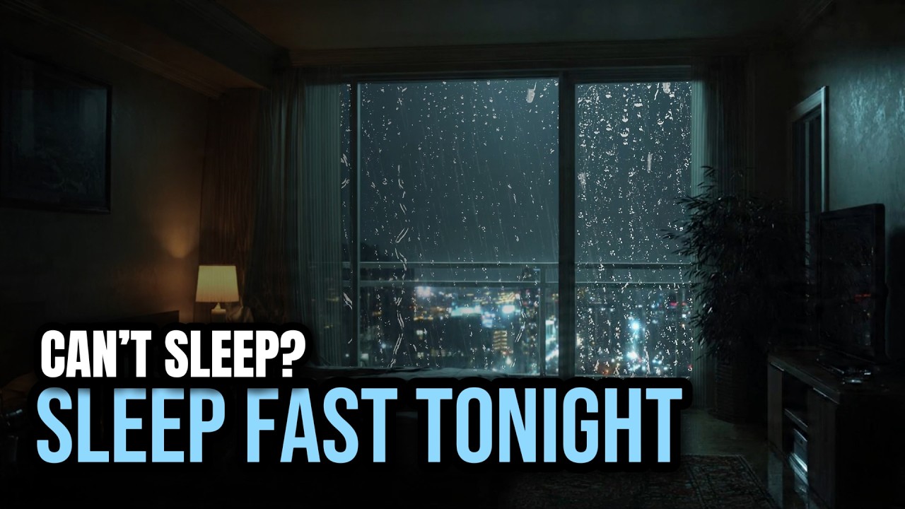 Can’t Sleep Tonight? Heavy Rain in a Dark Luxury Bedroom (1 Hour, No Talking)
