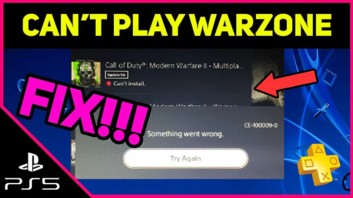 PS5 CAN'T PLAY WARZONE EASY FIX! (Fast Solution)