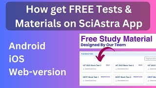 Free Mock Tests & Study Materials on SciAstra App- IISc, IISc, NISER.... screenshot 2