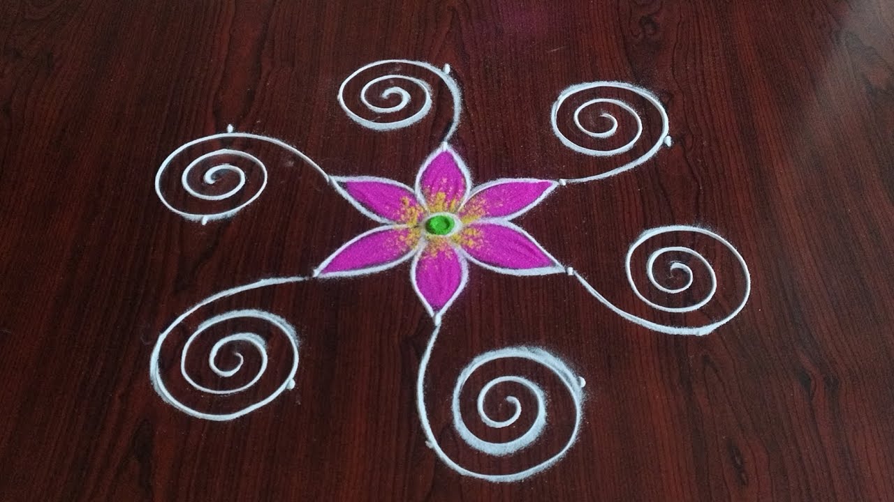 2 latest daily kolams ⚛️ (5×3) dot's...