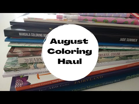 Large August Coloring Book Haul